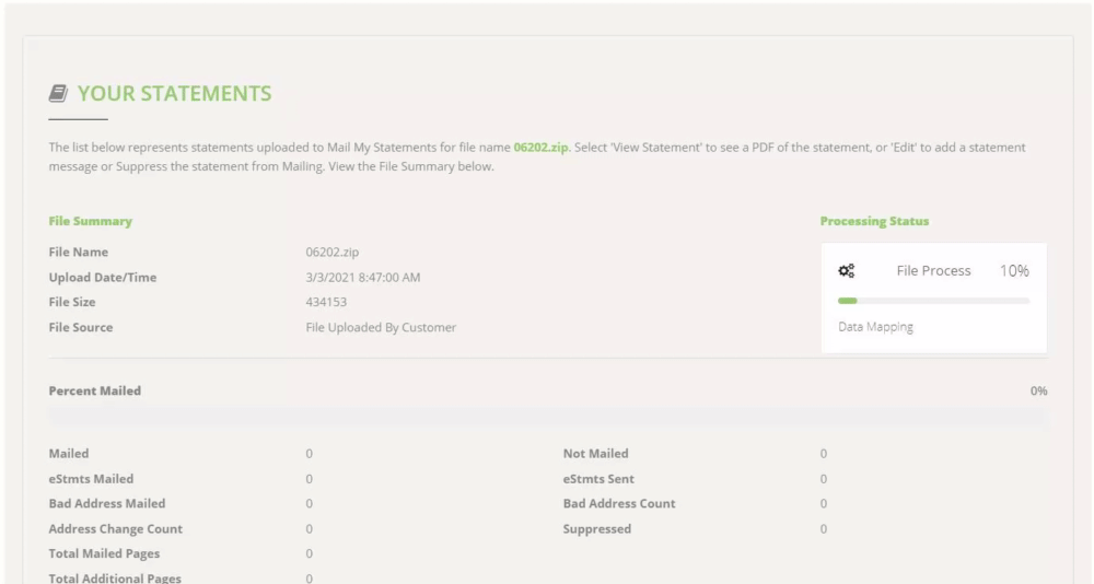 Statement Page Landscape